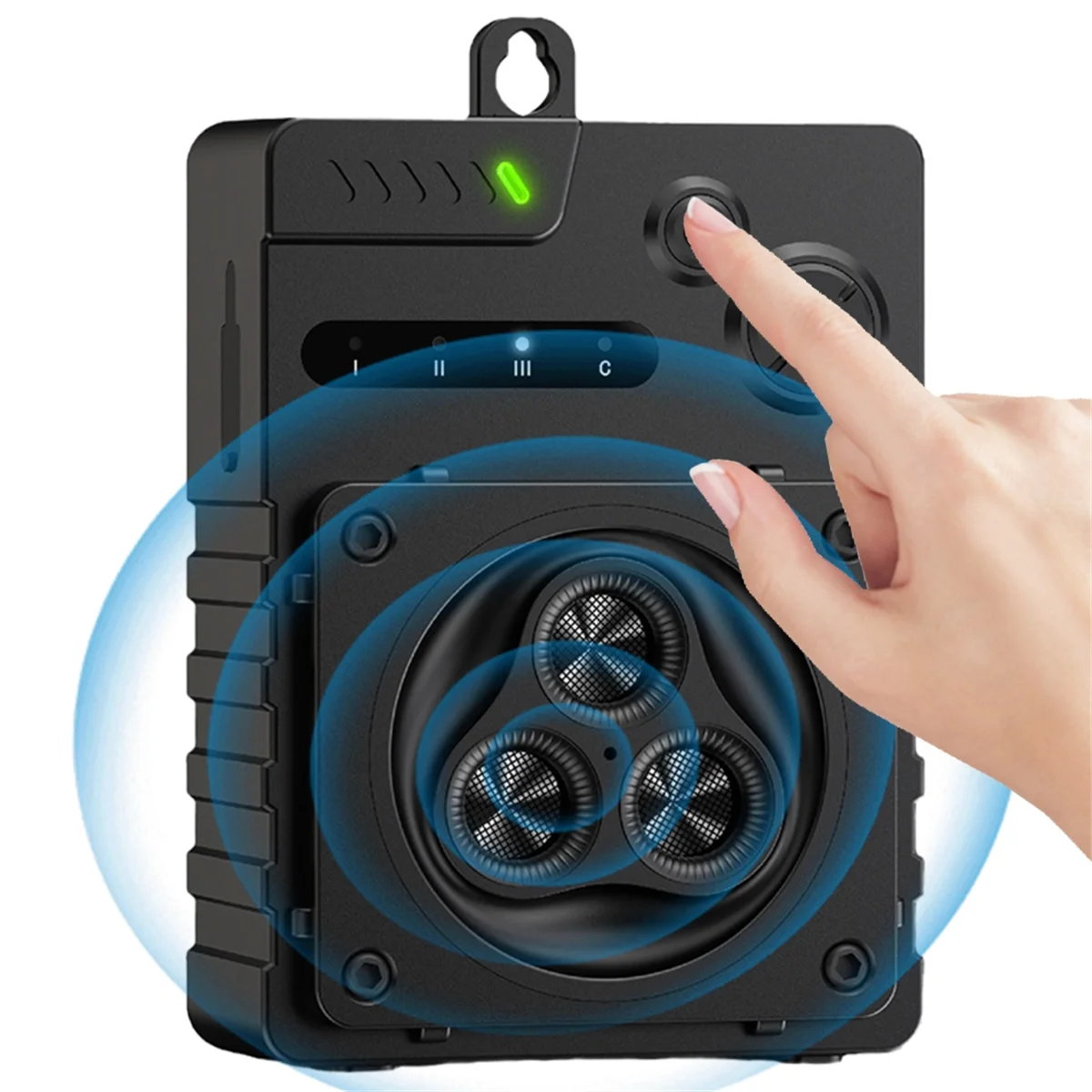 AAA87 Ультразвуковое устройство против лая собак Водонепроницаемое устройство для контроля лая собак USB Перезаряжаемое устройство для вождения собак Черный