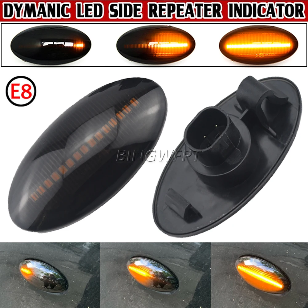 Per Suzuki Grand Vitara Vtarai Jimny Swift SX4 S-Cross APV Arena XL7 Alto Fiat Sedici LED Dinamico Indicatore di direzione Luce di posizione laterale