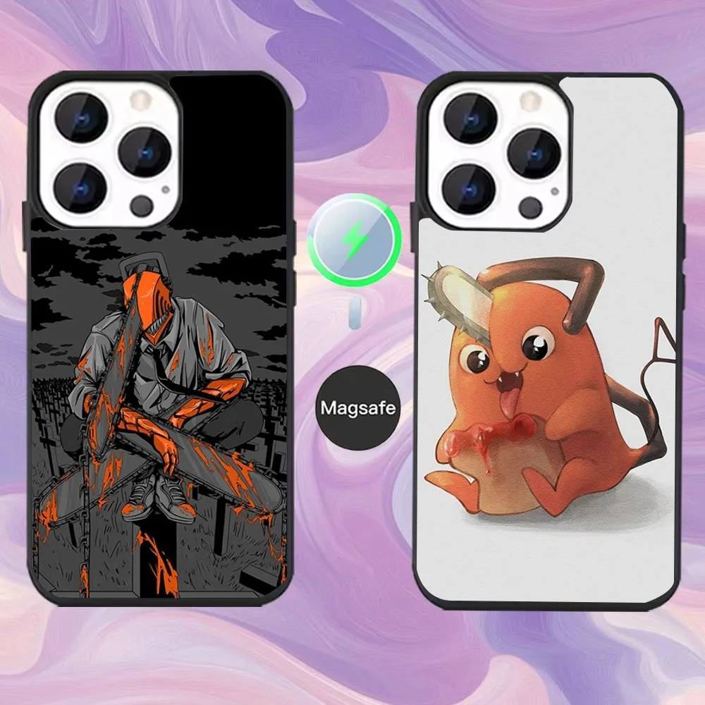 

Chainsaw Man Anime Phone Case For iPhone 16,15,14,13,12,11,Pro,Max,Plus,Mini,Magsafe,Magnetic Wireless Charging Case