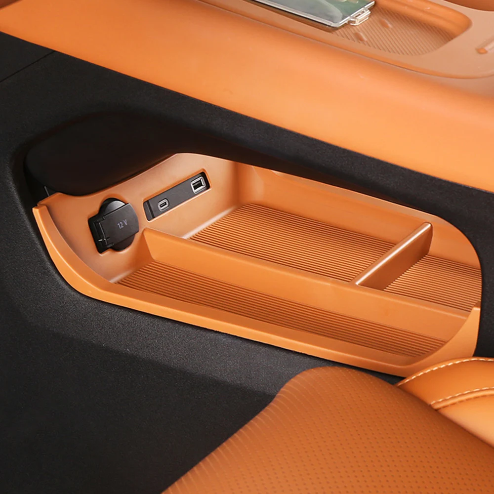 ل 2024 2025 Leapmotor C10 C16 التحكم المركزي صندوق تخزين التقسيم السفلي تعديل الملحقات صندوق تخزين المواد TPR