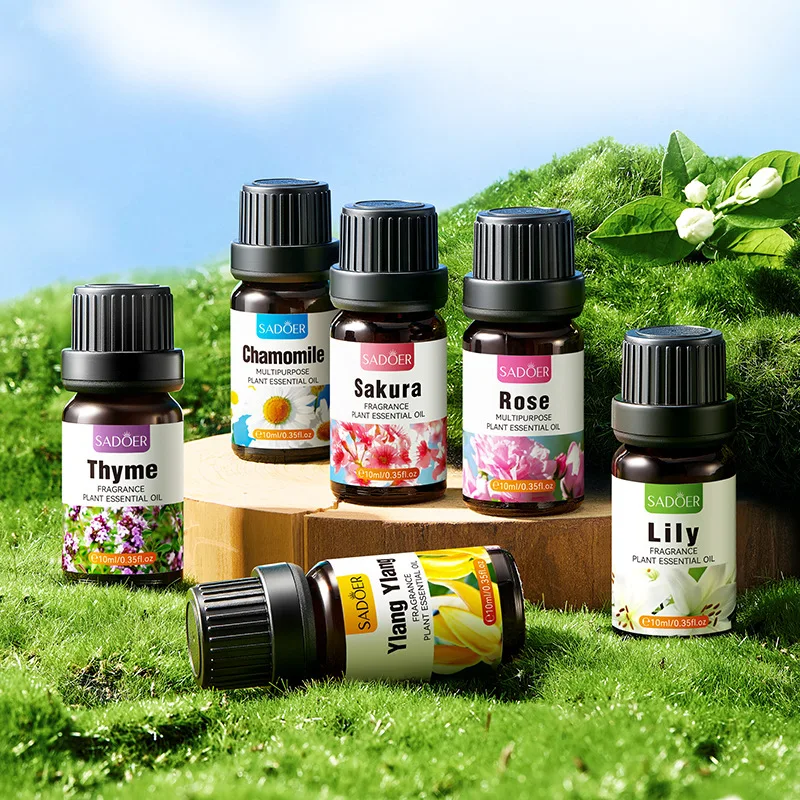 

SADOER Aromatherapy Essential Oil Sakura Mint Vanilla Fragrance Massage Soothing Skin Care One Bottle Multi-Use Essential Oil