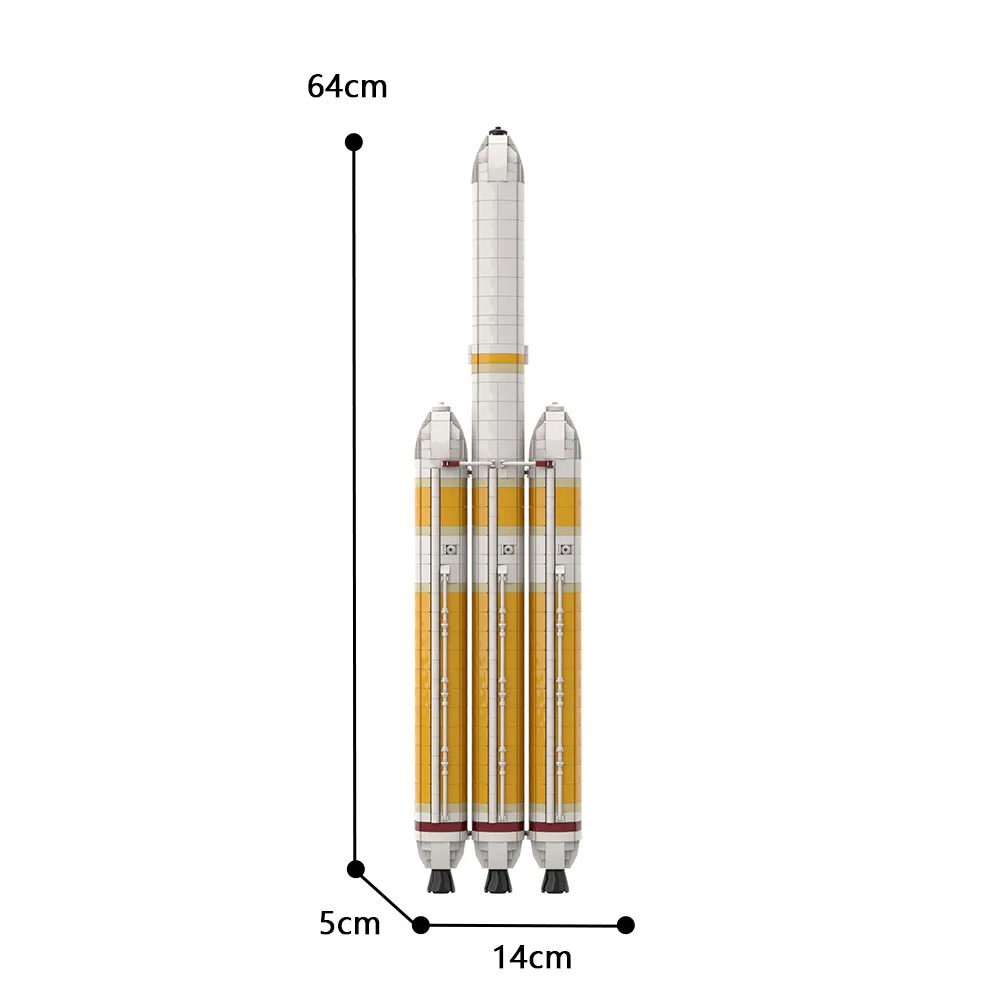 

C7854 Delta IV Рассеянная модель тяжелого запуска автомобиля Сатурн V, масштаб 1884, детали
