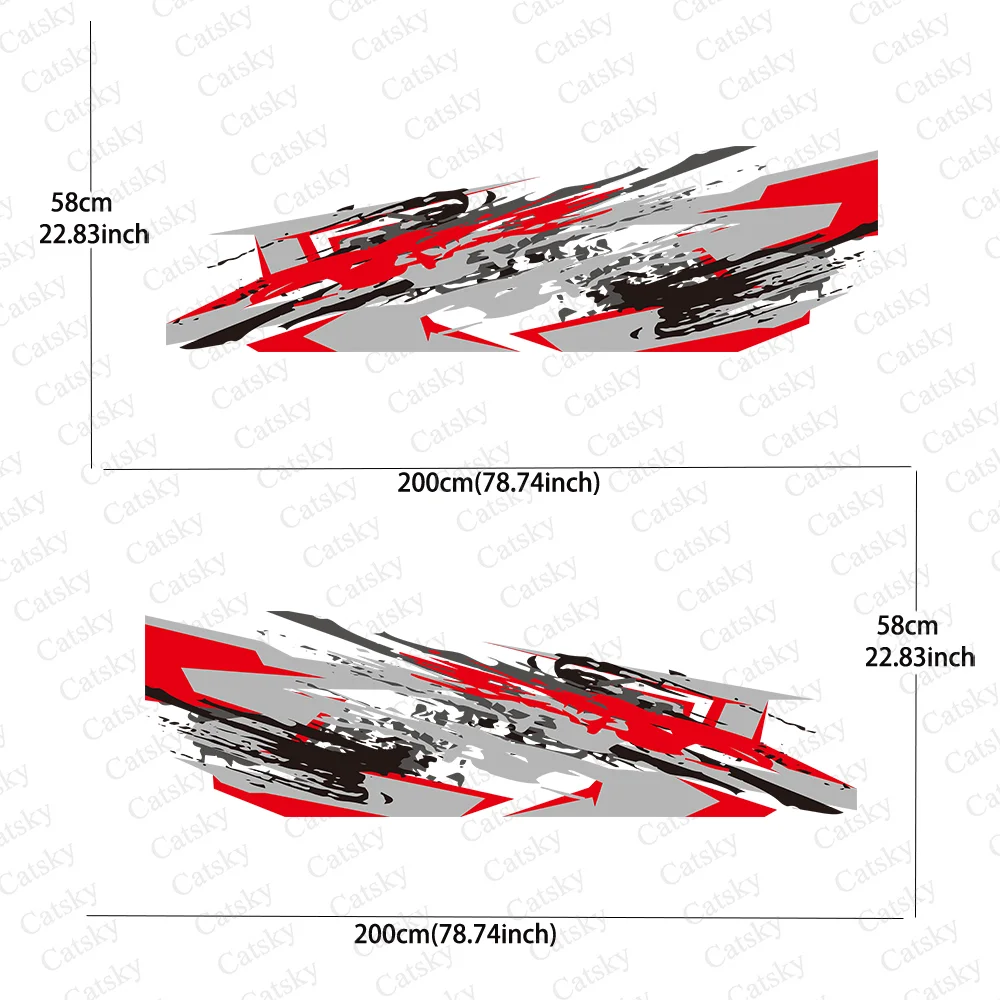 Colorful Abstract Geometry Pattern Car Side Sticker Vinyl Self-adhesive Paper Motorsport Paint Decal Suitable for Car Truck Suv