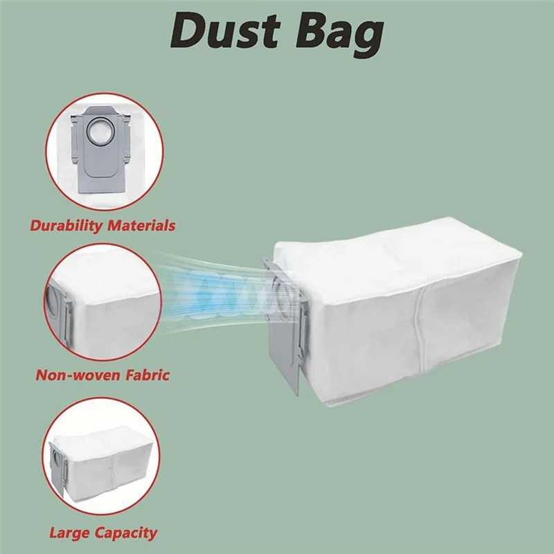 

SOFT-20Oborock Qrevo Master/V20/P10S Pro Vacuum Main Side Brush Mop Cloths HEPA Filters Dust Bags