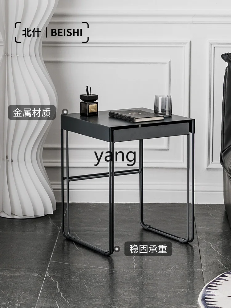 Yjq Iron Living Room Storage Coffee Table Simple Modern Small Apartment Sofa Household Industrial Style Tea Table