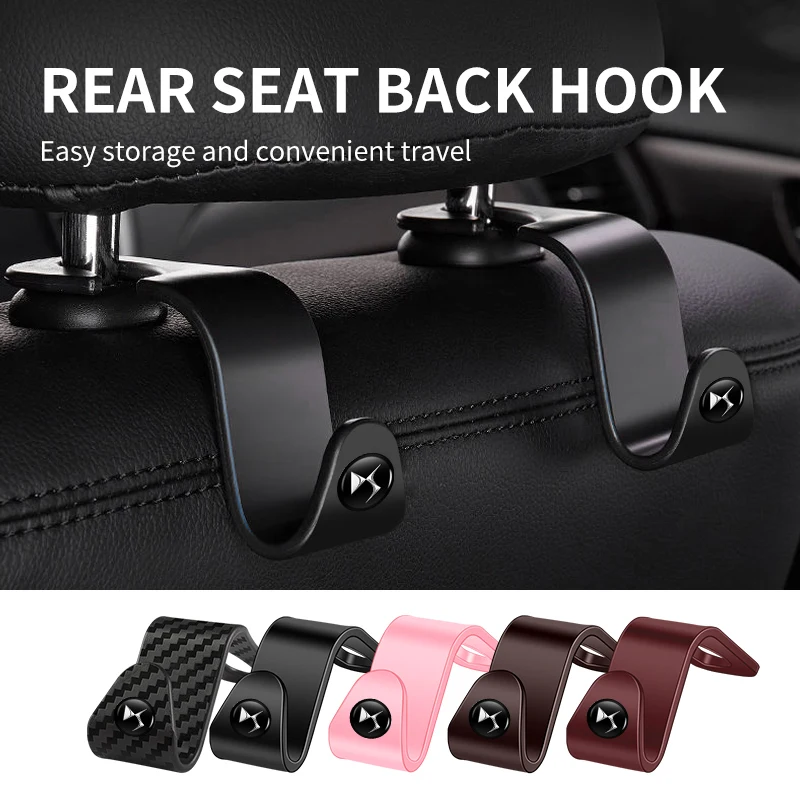 2/4pcs Car Hooks Hanger Seat Storage Hooks Universal Hook Organizer For DS SPIRIT DS3 DS4 DS4S DS5 5LS DS6 DS7 DS9 WILD RUBIS E-