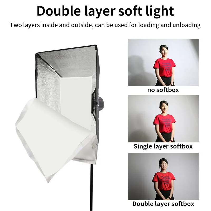 Godox 20 "x 27" 50x70 سنتيمتر استوديو الصور سوفت بوكس صندوق مع جبل العالمي ل K-150A E250 E300 300SDI ستوديو فلاش ستروب K-180A