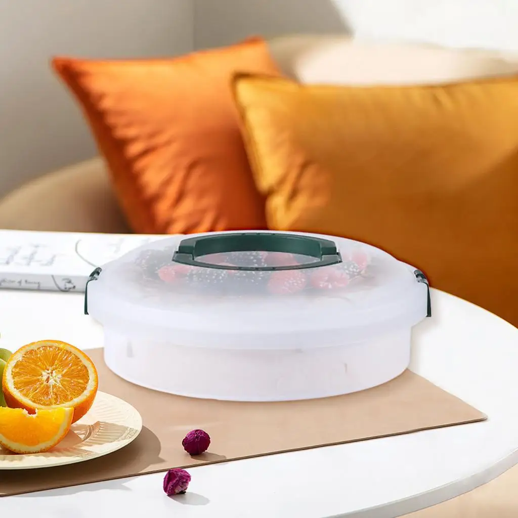 Portable Cake Carrier with Lockable Lid Cake Storage Container Dessert Tray Cupcake Holder for Baking Transport