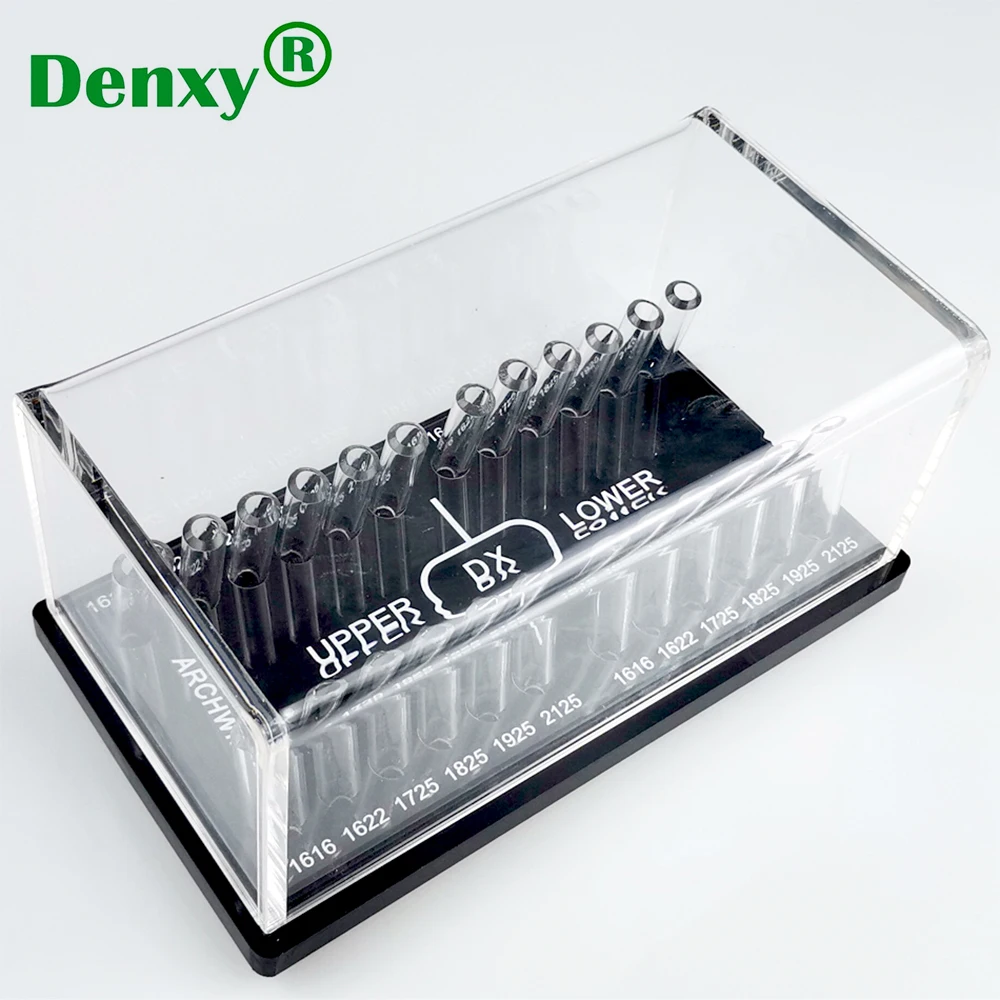 Denxy A+ Quality Dental Orthodontic Rectangular Archwire box Acrylic Dispenser Placing Box arch wires holder Orthodontic Bracket