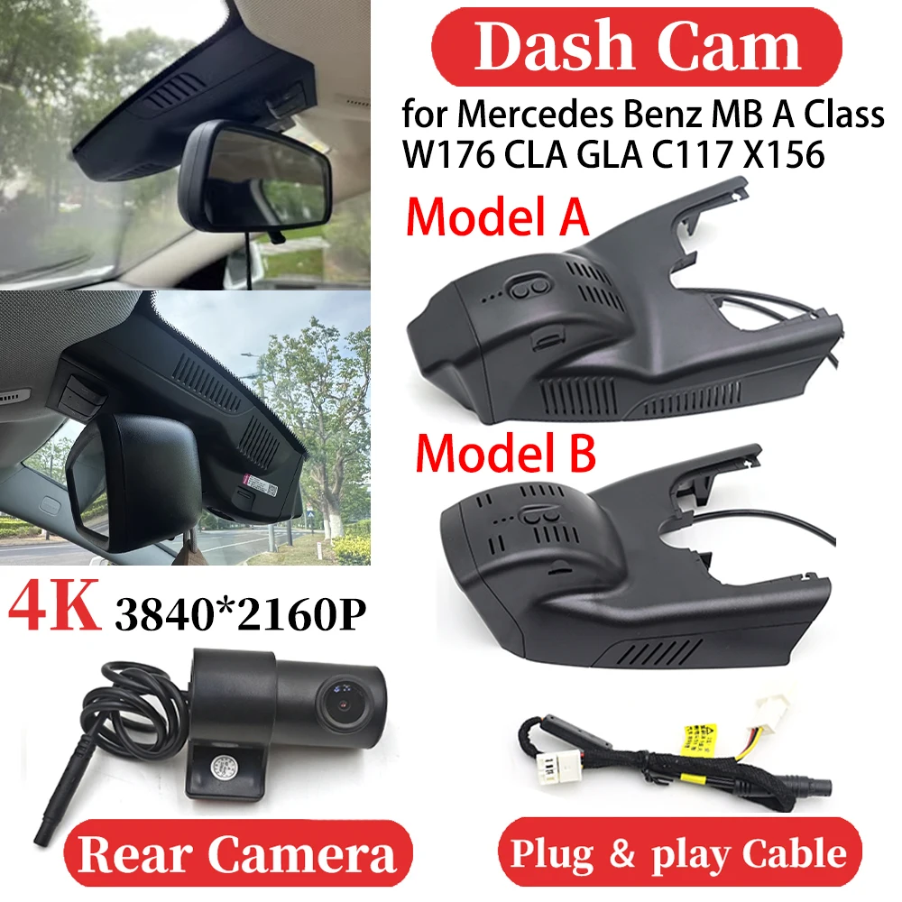 

ZJCGO for Mercedes Benz MB A Class W176 CLA GLA C117 X156 UHD Car 4K Video Recorder DVR Dash Cam Dashboard Camera Plug and play