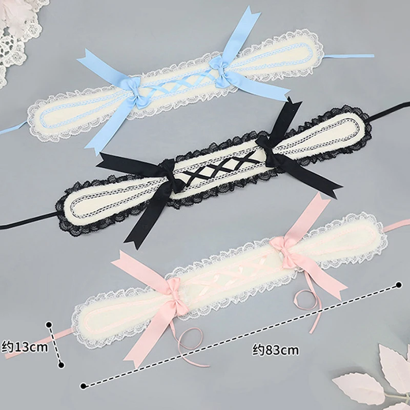 AniLV Lolita Girl Village Bunny Maid Lace Headwear Cute Sweet Rabbit Ears Easter Cosplay