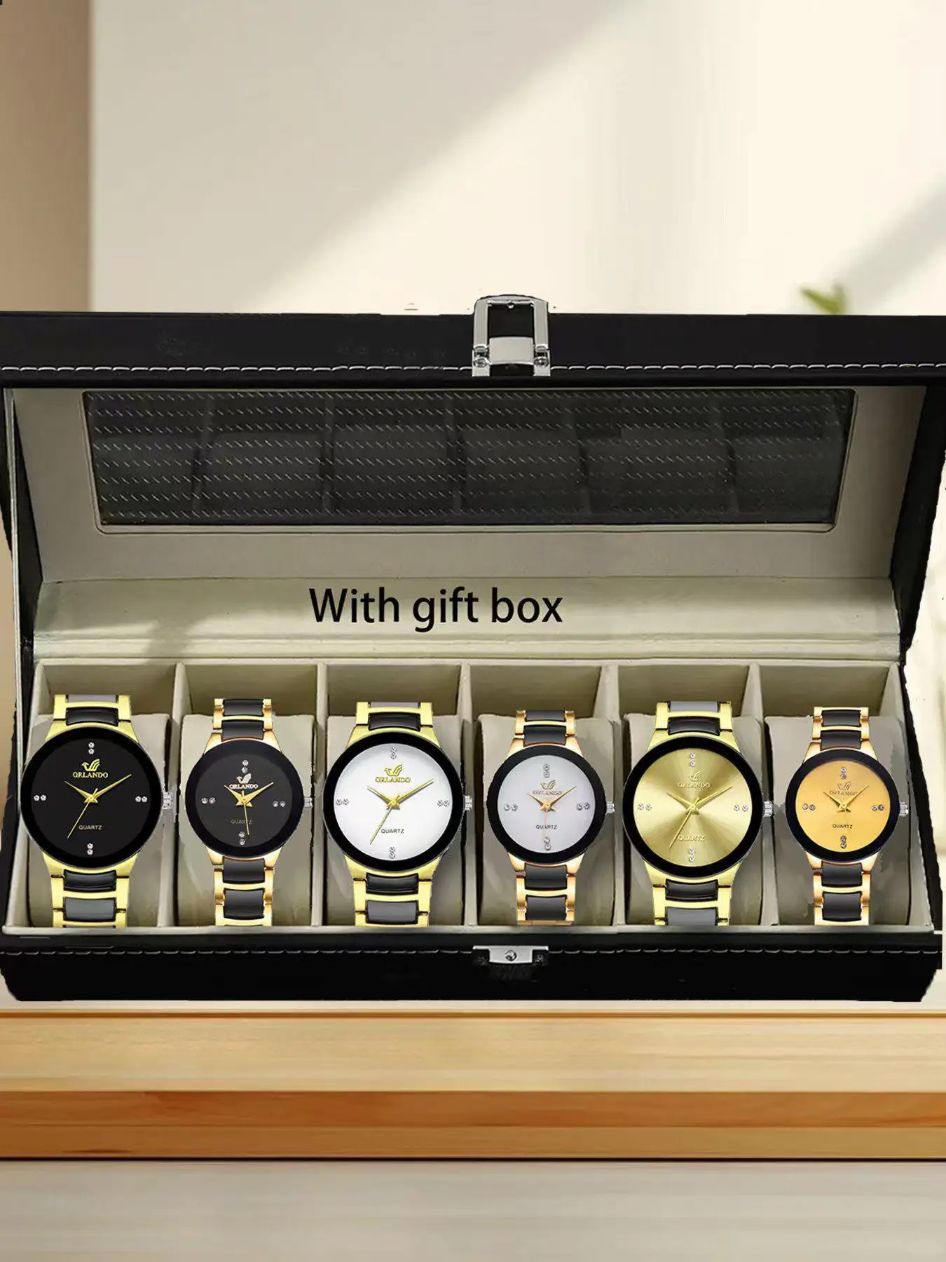 

Fashionable casual temperament business watch simple and fashionable men's watch set