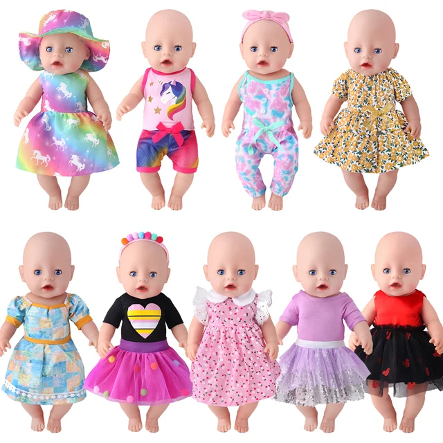 Różne nowe sukienki Ctue Ours & Generation 43 cm Reborn Baby Dolls Akcesoria dla dzieci Zabawki Amerykańska 18-calowa spódnica dla lalek dla dziewczynek