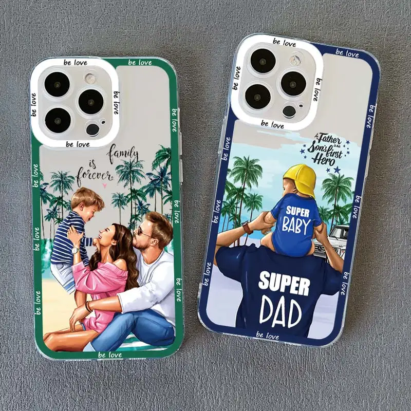 Family Mama Of Girl Mom Angel Eye Clear Phone Case For iPhone 13 12 11 Pro Max 15 14 Pro Max Plus XR XS X 7 8 Plus SE 2020 Cover image 3