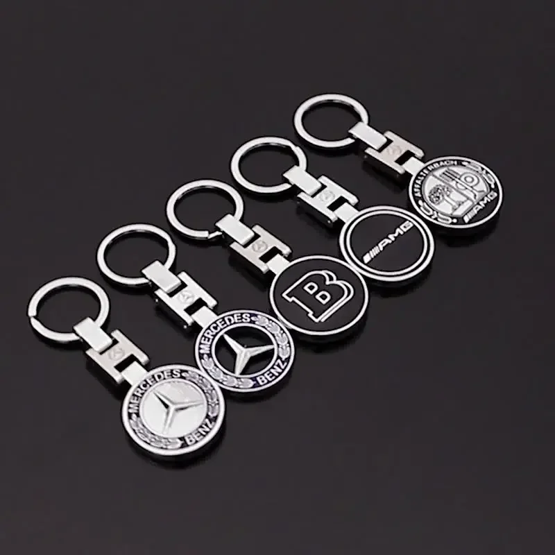 Car Keychain Key Chain Auto Emblem Key Ring Accessories For Mercedes Benz AMG Smart GLC Brabus W204 W205 W124 C200L W108 W168