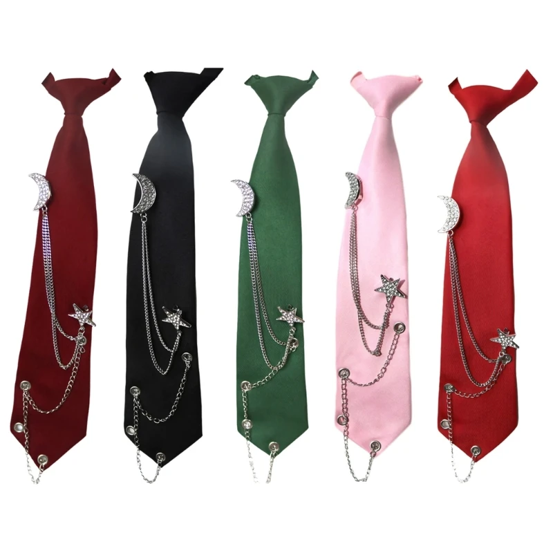 

Uniform Pre Tied Tie for Girls Senior School Lady Uniform Pre-tied Tie Elegant Look for Business and Office Use 6XDA