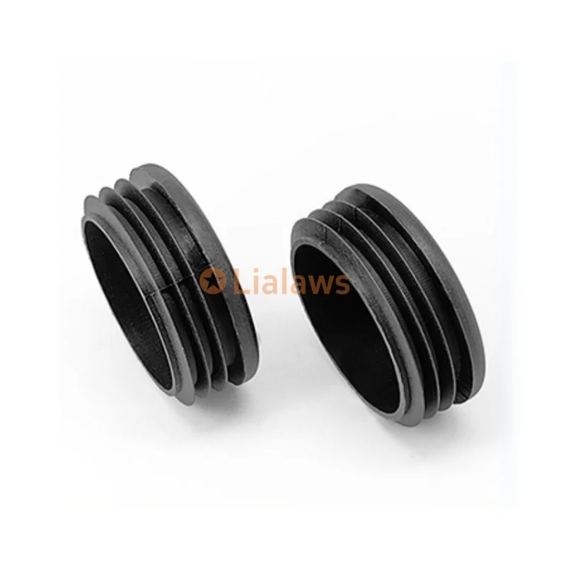5/10/20/30/50 Uds PE plástico negro tapón de tubo redondo diámetro 12mm ~ 100mm silla mesa pies tapa tubo silla almohadilla de pie antideslizante
