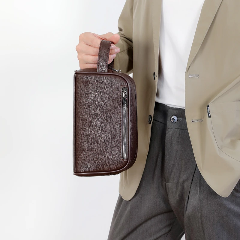 

Casual Men's Solid Color PU Handbag bolsos para hombre sacoches hommes bolso marca lujo designer luxury bag clutch bag for man