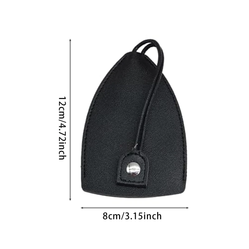 Porte-clés de voiture en cuir PU nervuré créatif, pochette de clé mignonne, porte-clés en poudre, grande capacité