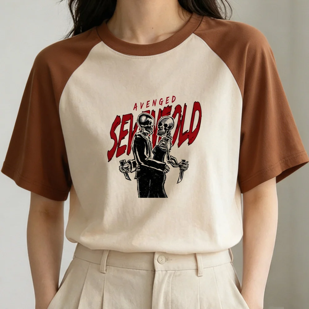 Avenged Sevenfold T-Shirt Damen Goth Psychedelic Gyaru Kawaii Shirt Japan Grafik Gothic – Detail 3