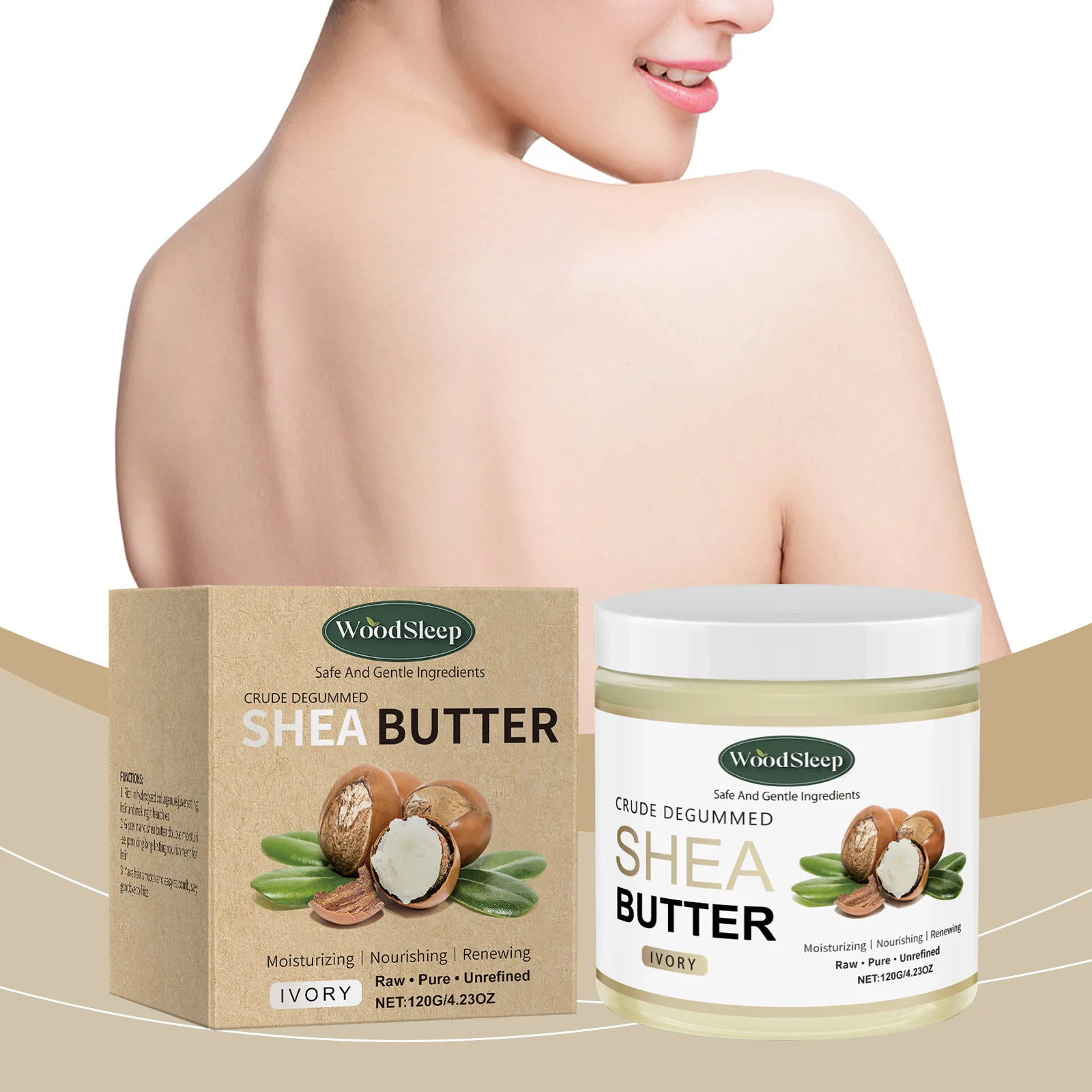 Shea Butter Cream Moisturizing Nourishing Skin Reduce Dryness Hydration Fade Fine Lines Increase Elasticity Repair Body Lotion
