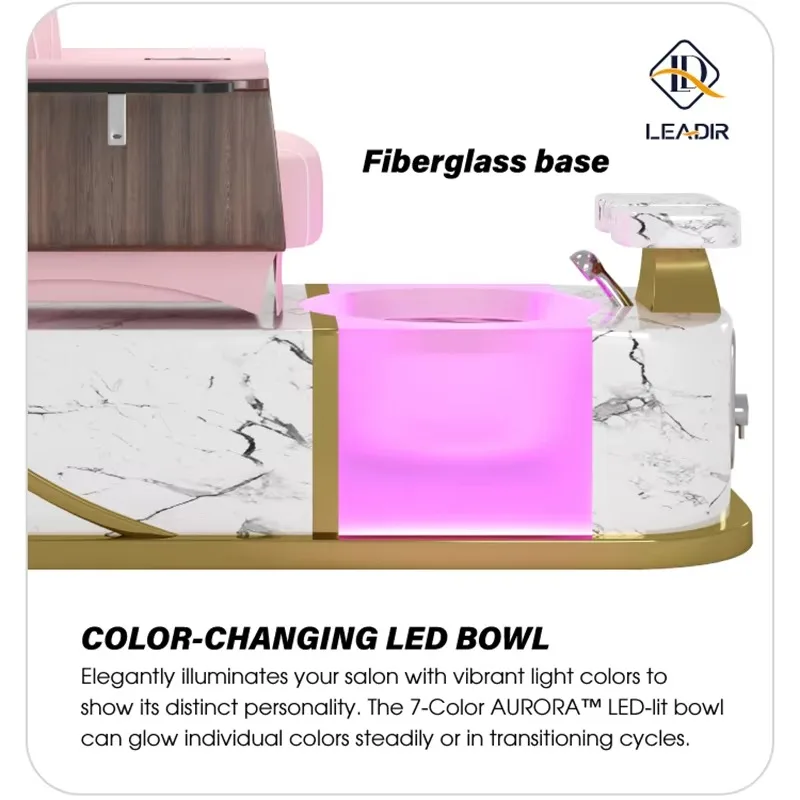 Luxury Modern Electric Spa Nail Foot Massage Spa Manicure Pedicure Chair Pink Plumbless Pedicure Station Chair Jet Pump