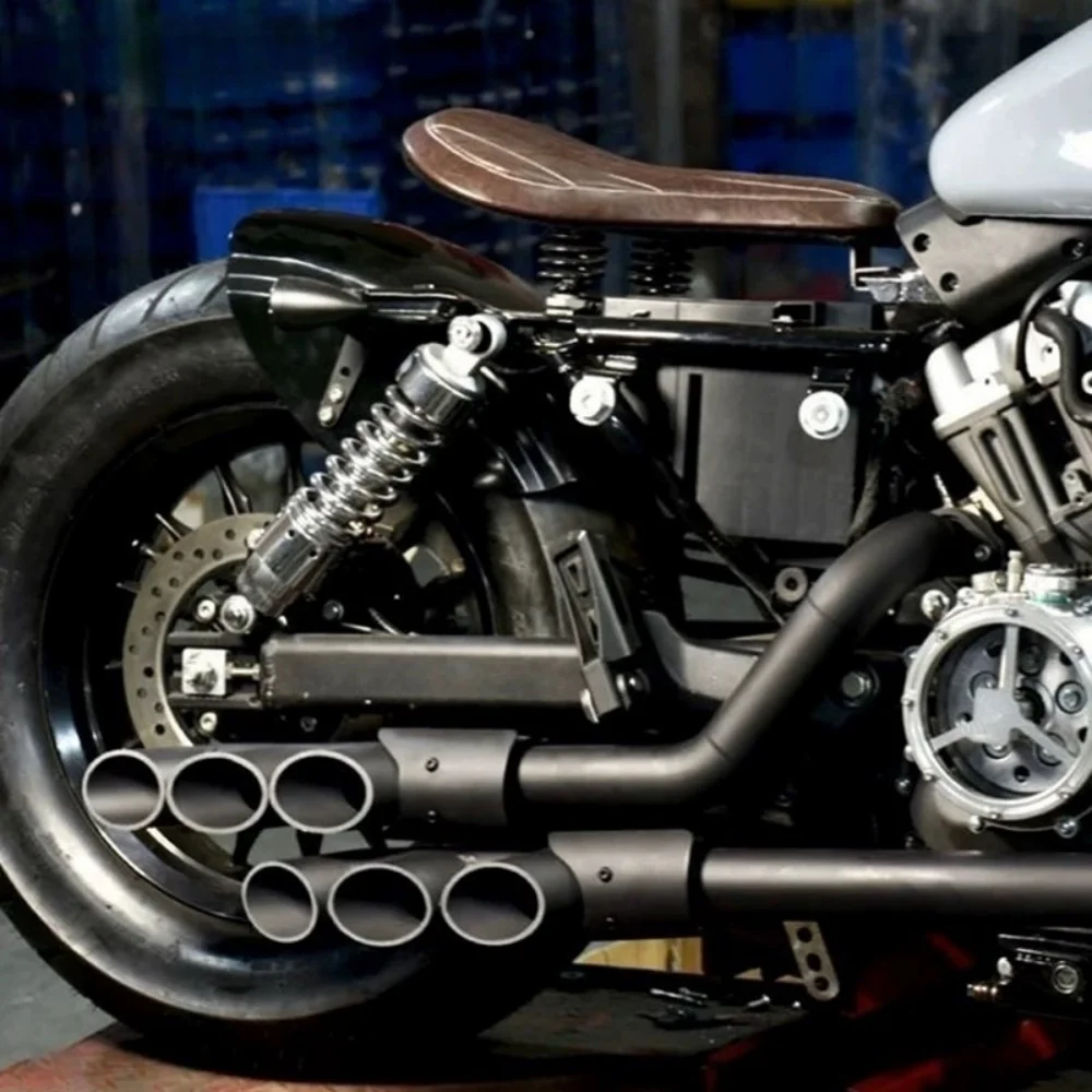 For BENDA Chinchilla 300 Custom Harley Exhaust 2-out-2 6-hole exhaust Straight exhaust tail section lossless direct installation