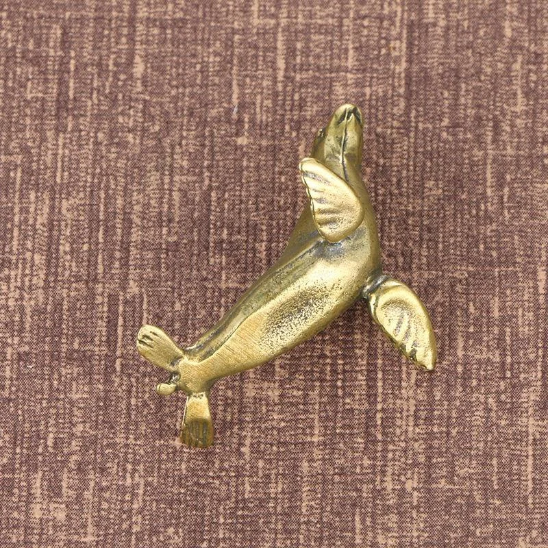 Vintage lustige Messing-Siegel-Ornamente, kreatives Zuhause, Kunsthandwerk, Sammlung, Büro, Schreibtisch, antike kleine Skulpturen – Detail 4