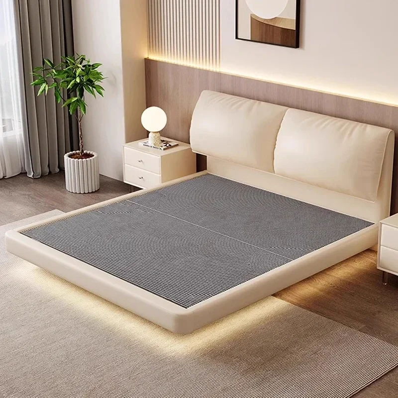 Bedroom Modern Frame Bed Wood White Europen King Size Bedroom Double Bed Full Size Designer Conference Beliche Trendy Furniture