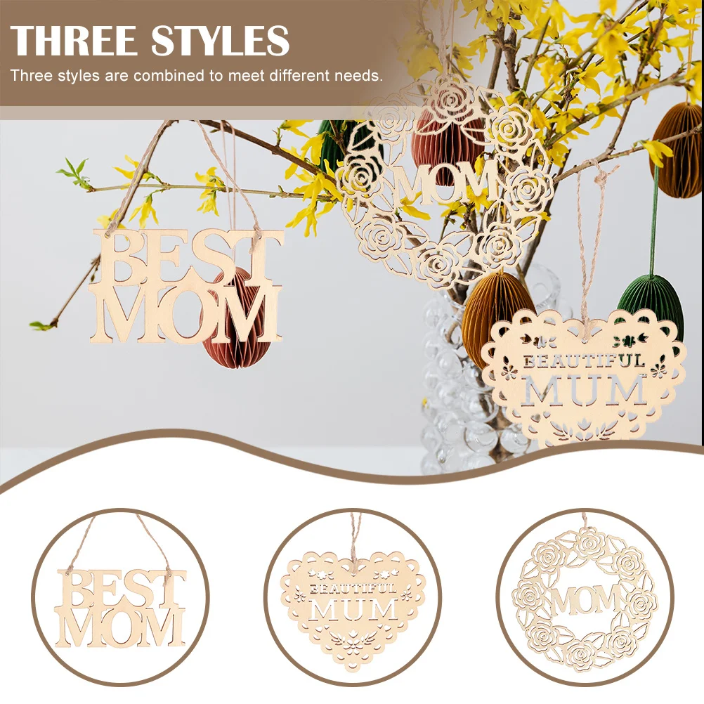 

3 Sets Wall Hanging Pendant Mother's Day Props Ornaments Gift Pendants Festival