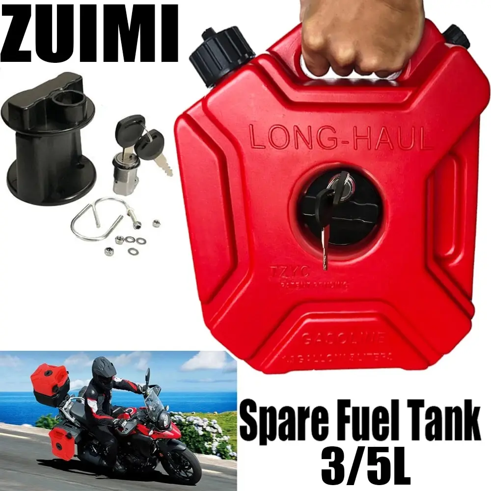 3/5L Fuel Tank Petrol Cans Car Jerry Can Mount Motorcycle Jerrycan Gas Can Gasoline Oil Container Fuel Canister For BMW Atv SUV