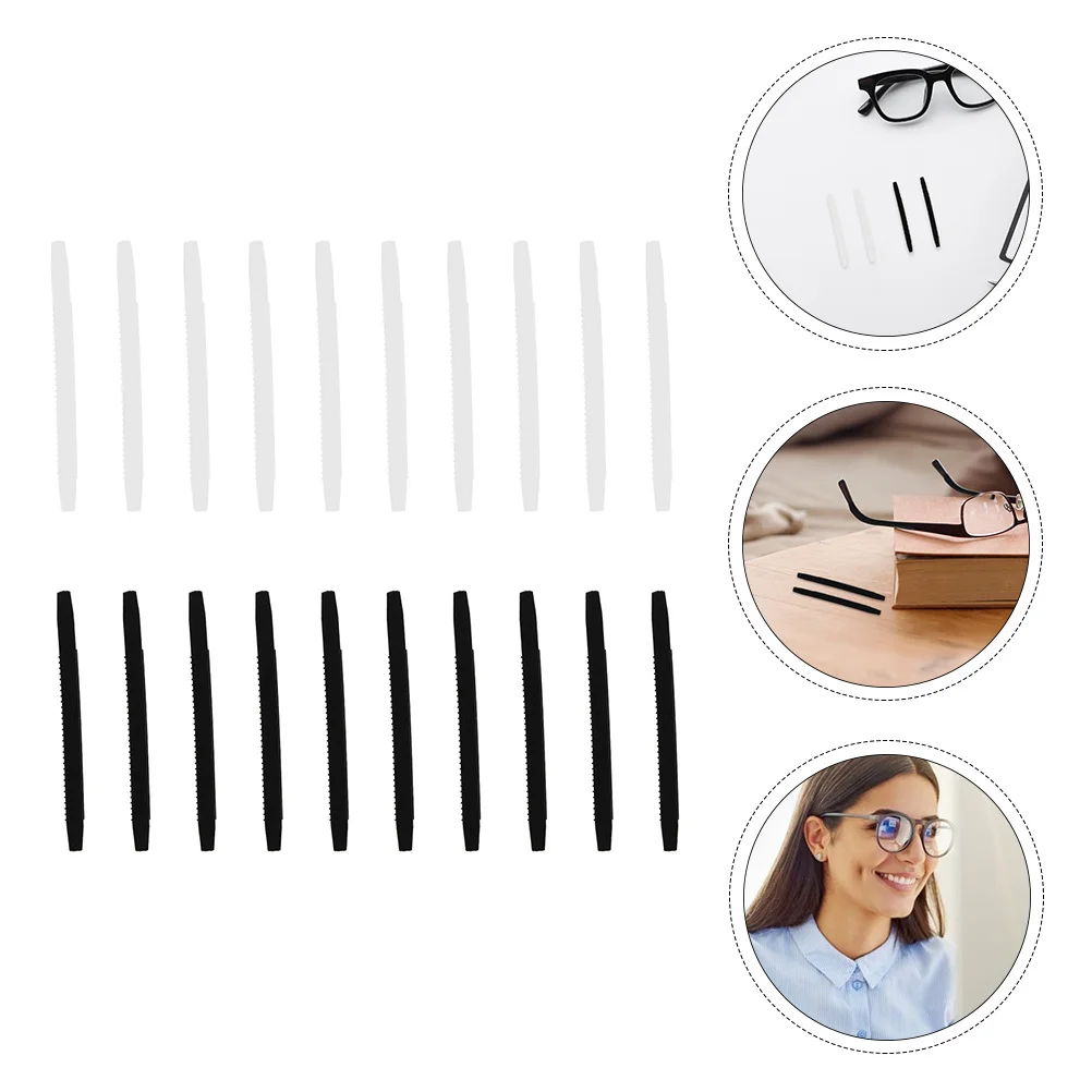 

40Pcs Silicone Eyeglass Leg Covers Anti-Slip Temple Tips for Sports Running Swimming Durable Replacement Accessories for Glasses