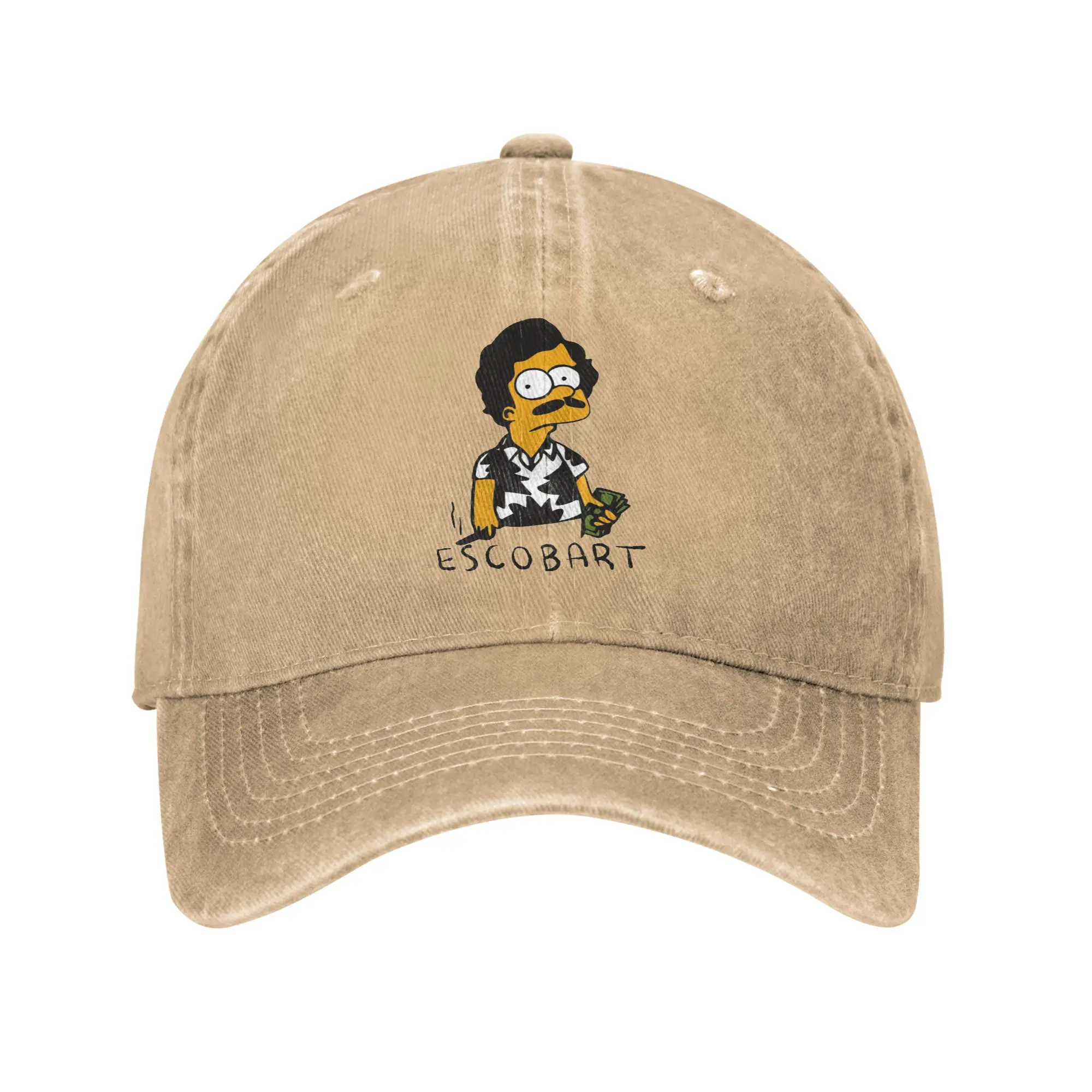 Pablo Escobar bart Baseball Cap Vintage Distressed Denim  Snapback Hat Unisex Style Outdoor Activities  Adjustable Fit Caps Hat