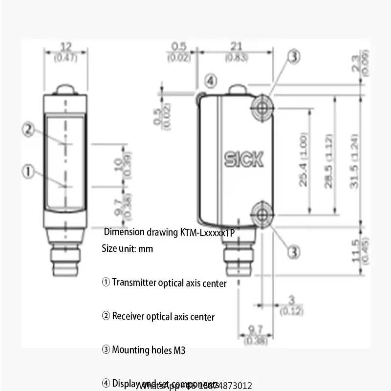 

SICK special color scale sensor for mechanical equipment KTM-LN227A1P 1105915 detection sensor