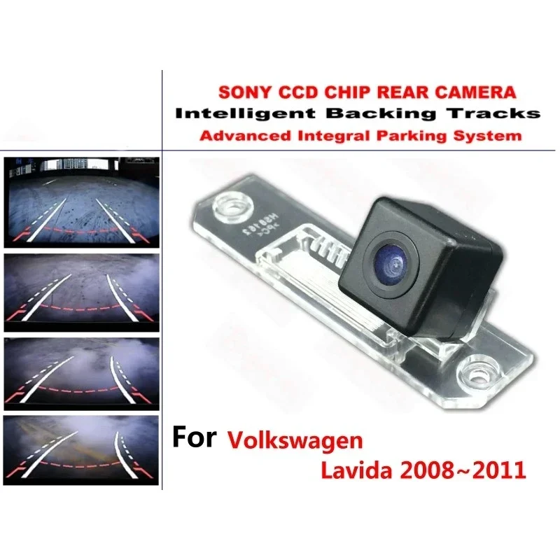 

for Volkswagen VW Lavida 2008 2009 2010 2011 CCD Intelligent Dynamic Trajectory Rear View Reverse Backup Tracks Camera