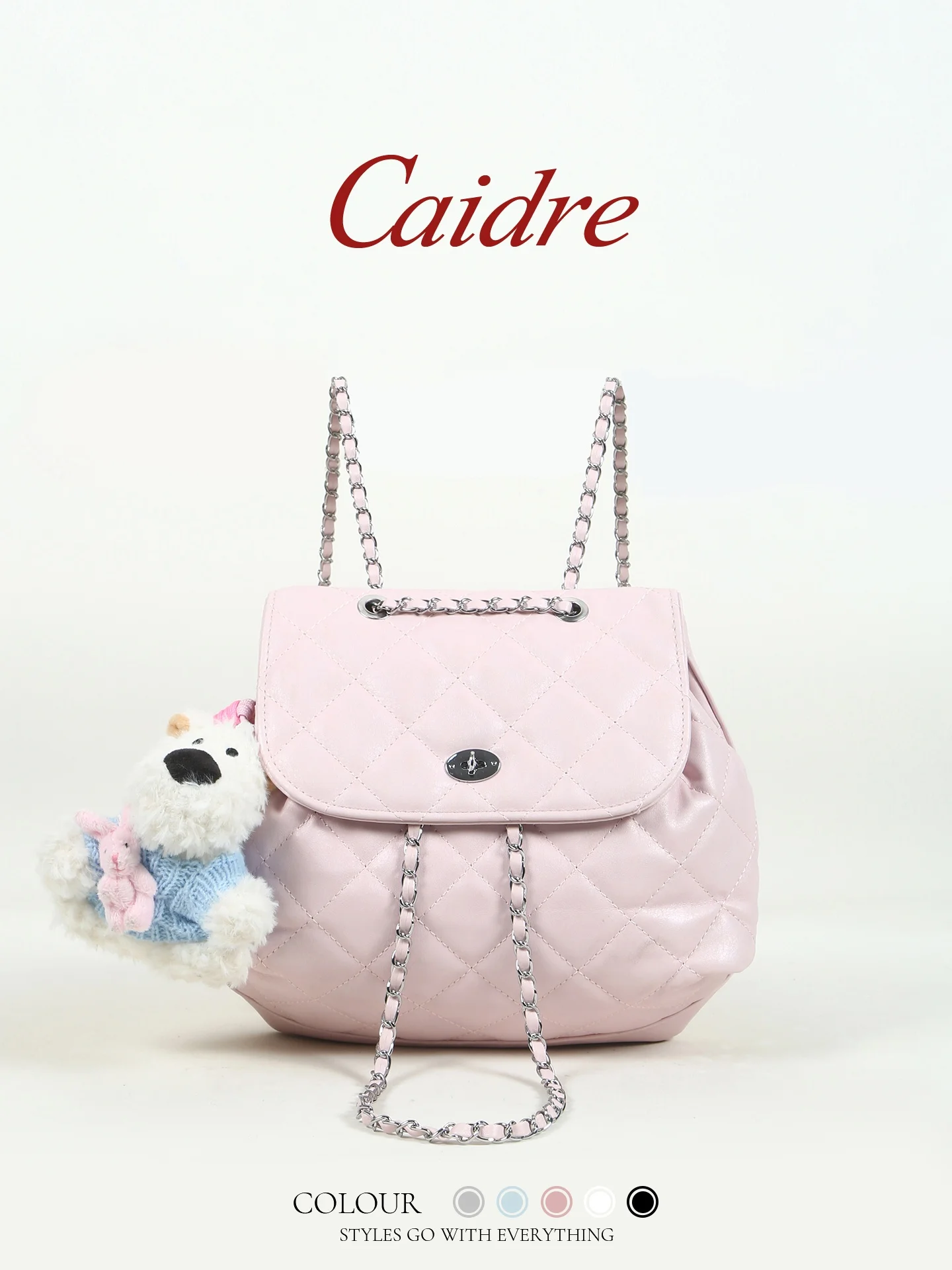 

Caidre Cute Diamond Chain Dual Shoulder Bag Lightweight Travel Backpack Commute Bookbag Birthday Gift for Women