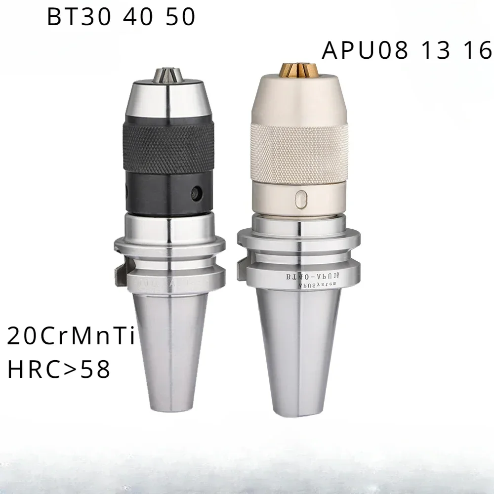 BT NT APU APU08 APU13 APU16 Integrated Self Tightening Drill Chuck Tool Handle BT30 BT40 NT30 NT40 Machining Center Integrated