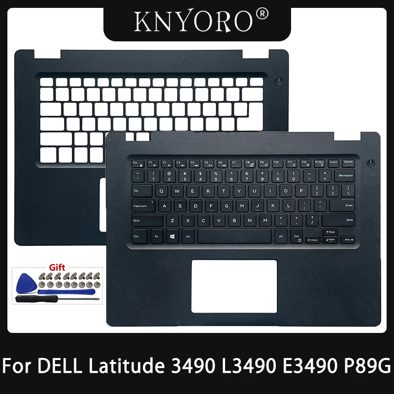 

Original New US Keyboard For Dell Latitude 3490 L3490 E3490 P89G Laptop Palmrest Upper Cover Top Keyboard Case Repair 0P8YTM