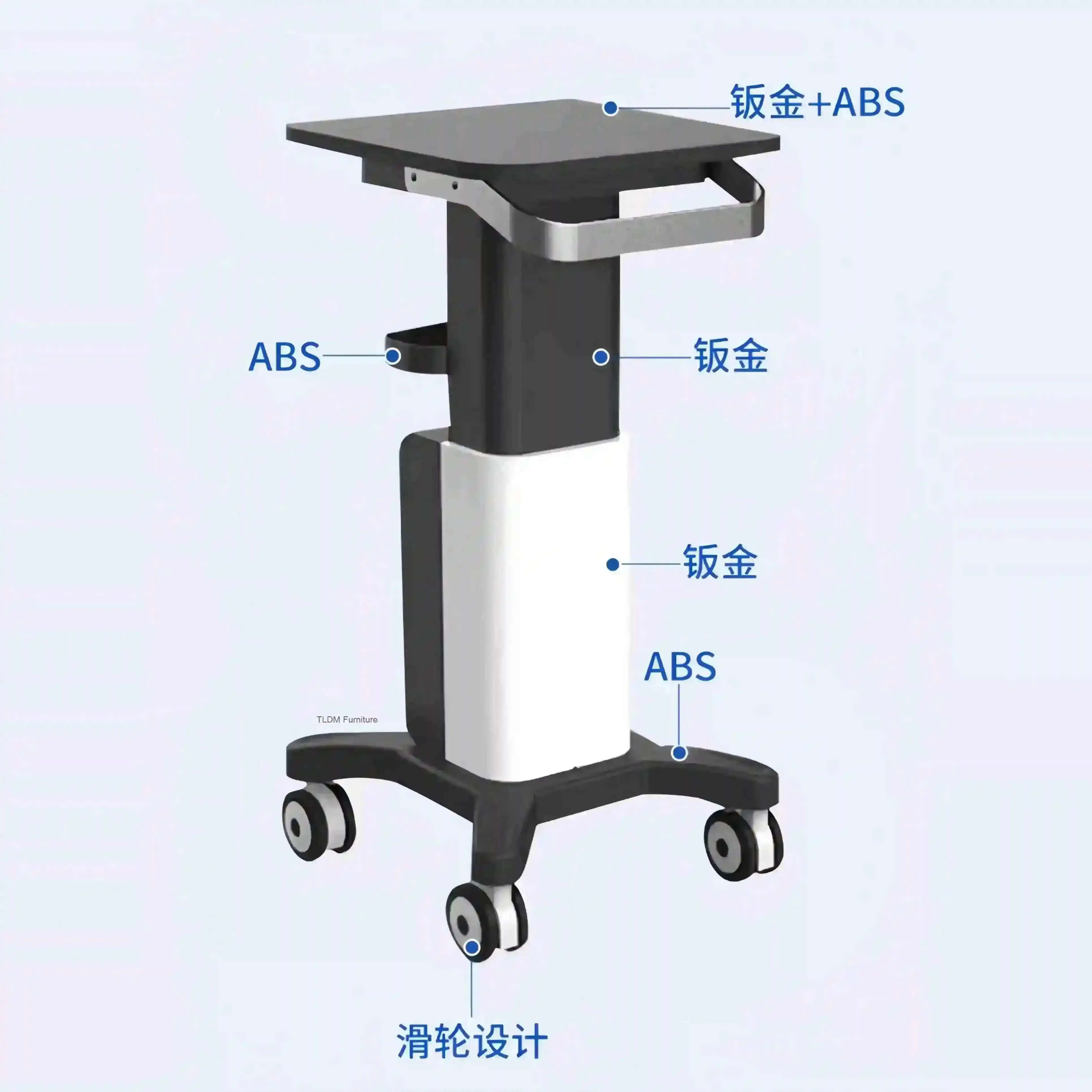 Beauty Salon Tray Mobile Cart Tool Trolley Professional Household Multi-purpose Wheels Organizers Trolleys Hairdresser Rollers