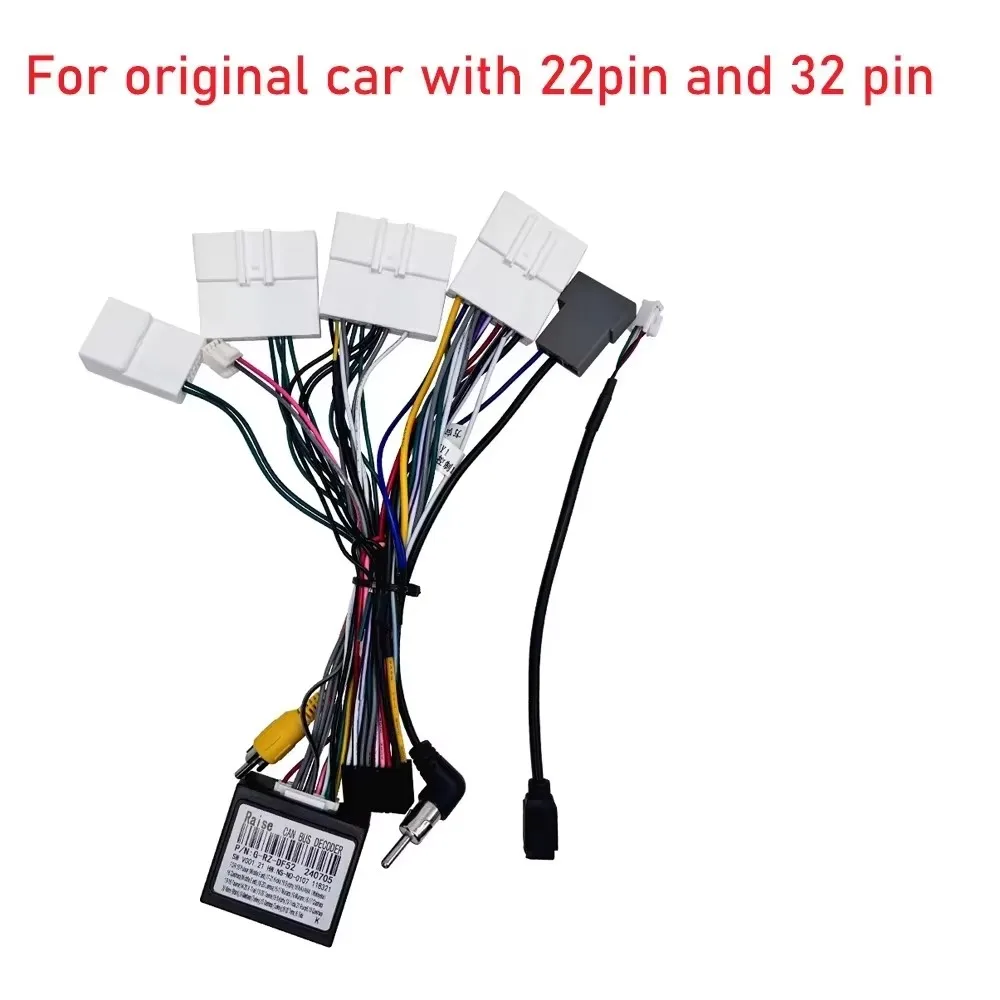 Nissan adaptateur de faisceau de câbles ISO, unité principale Audio, connecteur à 20 broches, câble d'antenne, pour Qashqai Versa Cube Sentra x-trail 34 Nissan adaptateur de faisceau de câbles ISO, unité principale Audio, connecteur à 20 broches, câble d'antenne, pour Qashqai Versa Cube Sentra x-trail 34