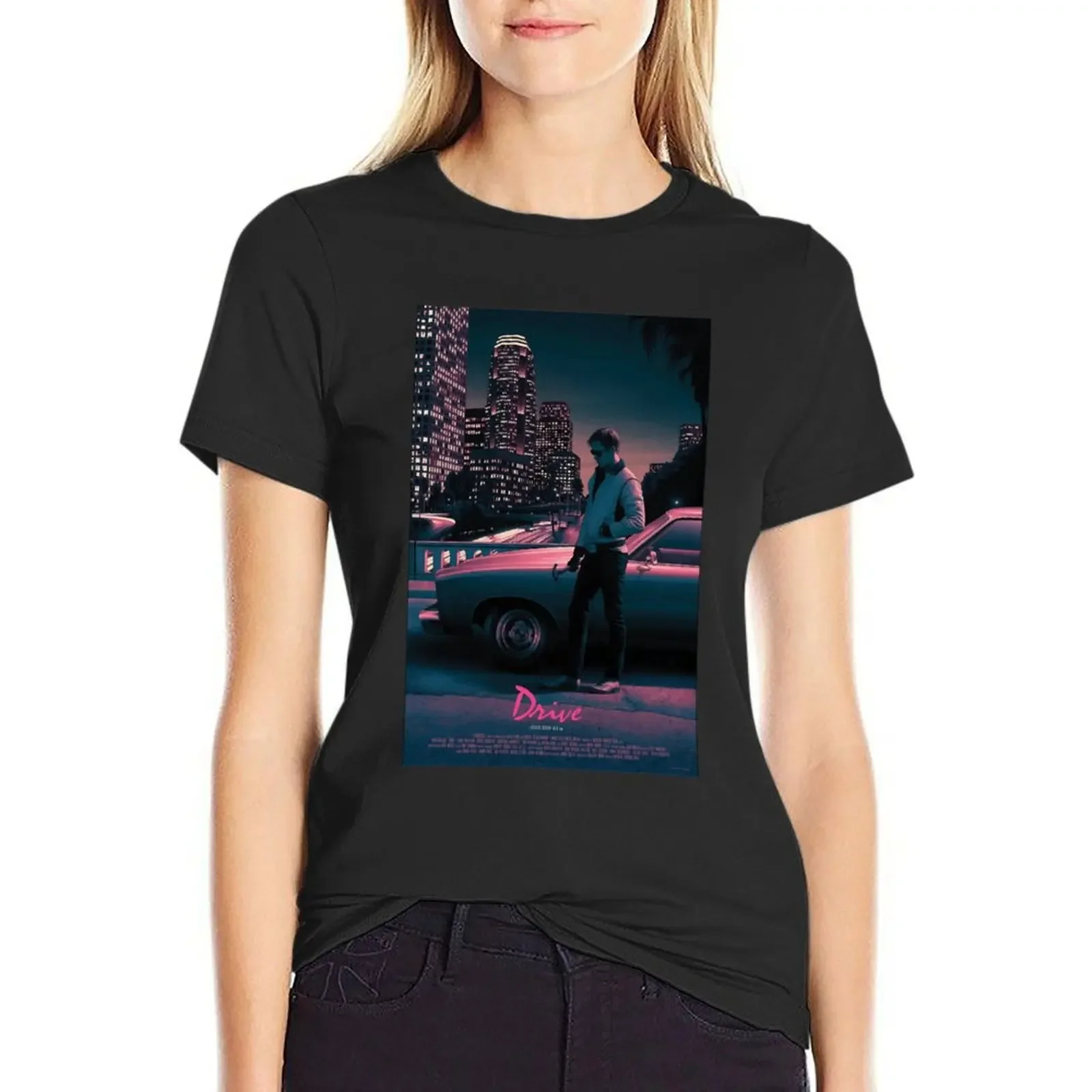 

Drive movie poster Classic T-Shirt korean fashion plain female cute t-shirts for Women