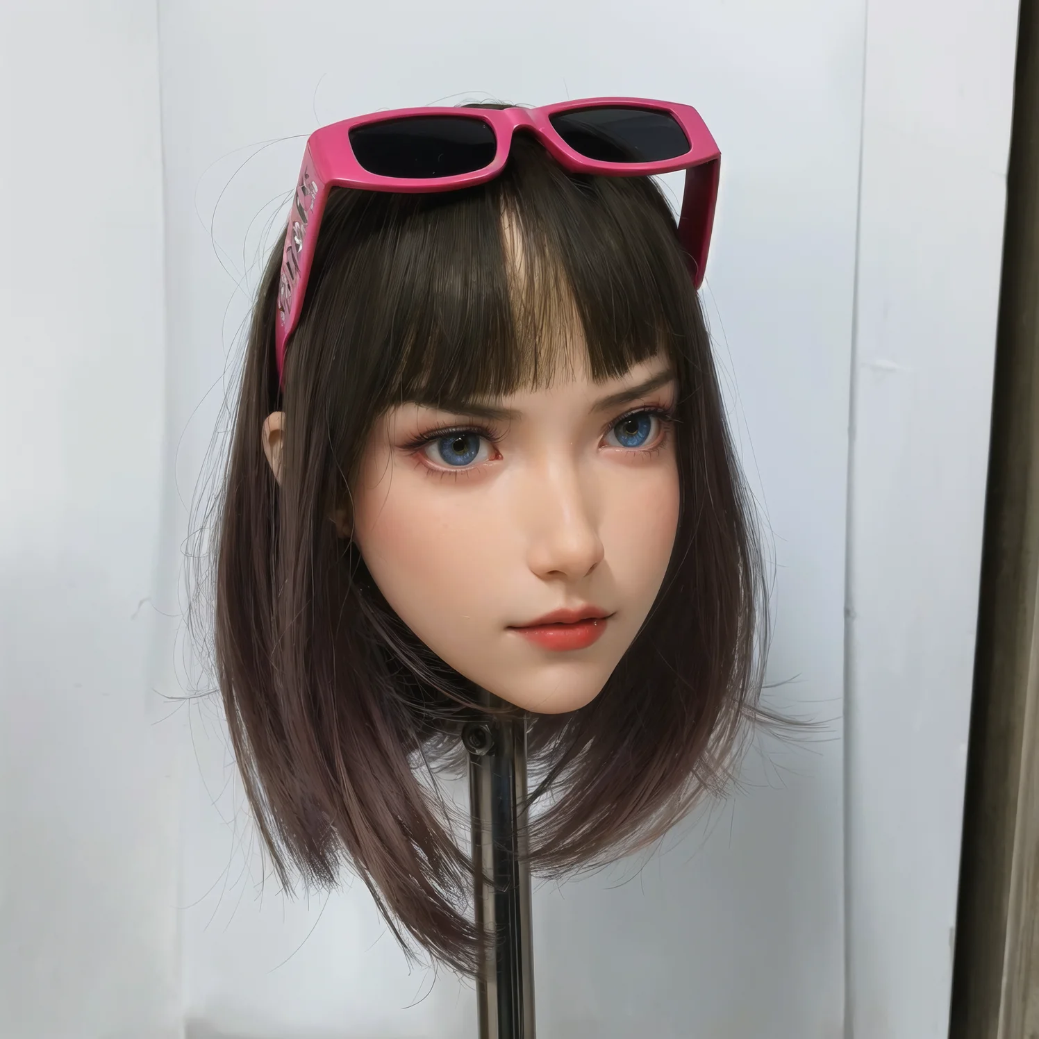 

Регулируемая модель головы из ТПЭ, сменный шиньон, голова манекена, демонстрация ювелирных изделий и шляпы, синтетические волосы, подставка, сменный шиньон