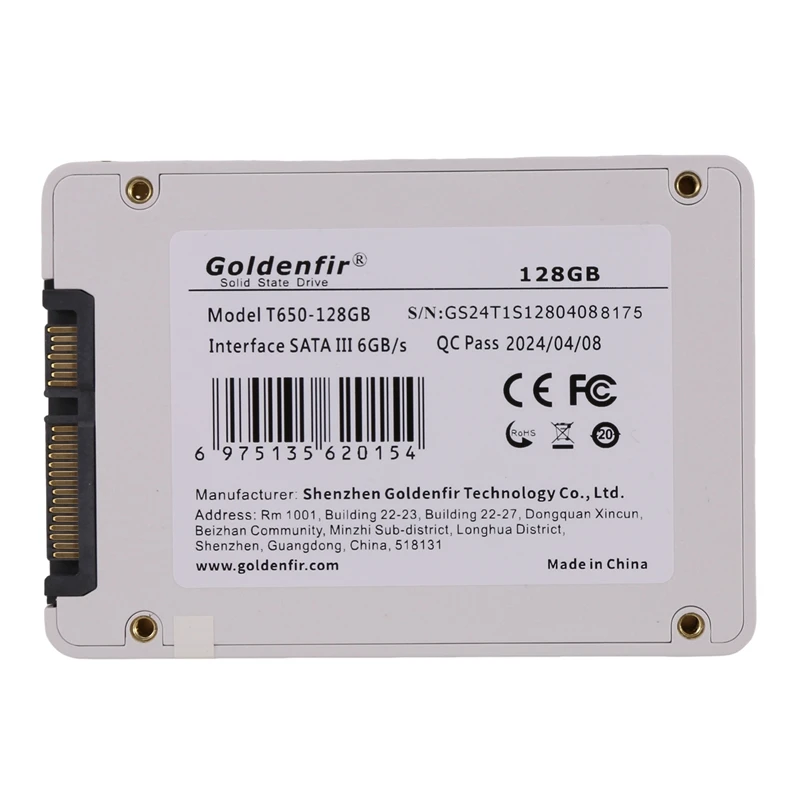 حار TTKK Goldenfir SSD 128GB SSD 2.5 القرص الصلب القرص أقراص الحالة الصلبة 2.5 بوصة SSD داخلي