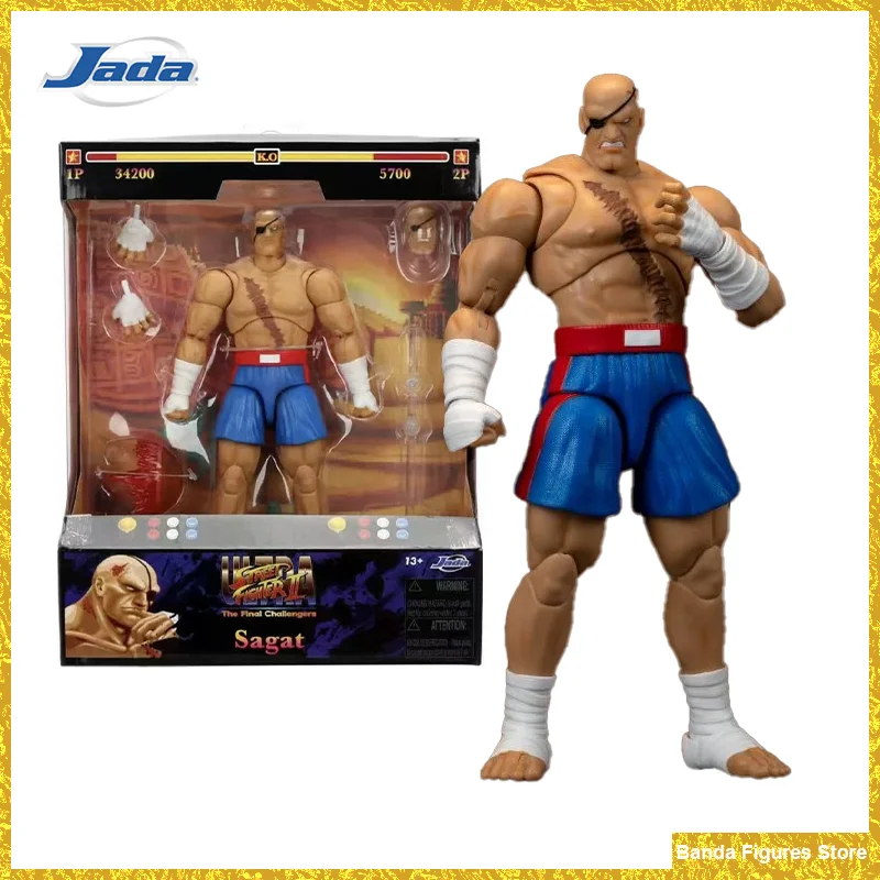 Original Jada Toys Ultra Street Fighter II The Final Challengers Sagat Auf Lager Anime Action Collection Figuren Modell Spielzeug