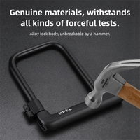 U-Shaped Design Bike Lock with 2 Keys Solid Steel Bicycle U- Shaped Lock 14mm Thickness Mini Bike U-Lock Bicycle Security