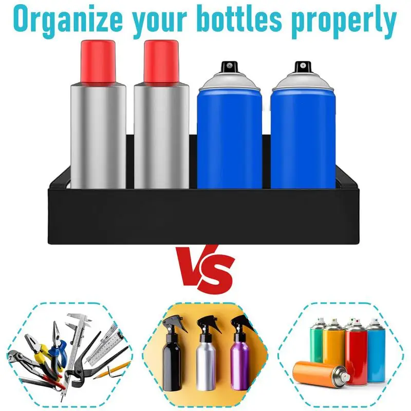 Spray Can Holder Magnetic Spray Bottle Holder Storage Rack All-Purpose Hanger Bracket For Garage And Home Craft