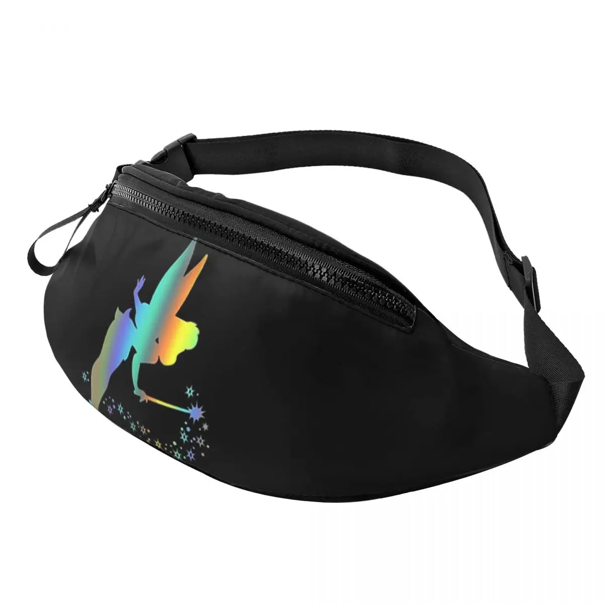 

Custom Tinkerbell Fanny Pack for Men Women Fashion Crossbody Waist Bag Cycling Camping Phone Money Pouch