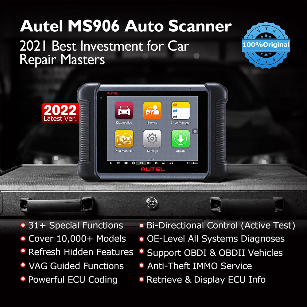 Autel MaxiSys MS906 OBD2 OBD1 Diagnostic Scanner Key Coding Active Test OBDII Professional Scan as MS906 Pro