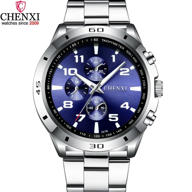 Fashion Men Watches Unique Stylish Male Casual Dress Sport Wristwatch Waterproof Big Dial Silver Men\'s Clock Best Gift