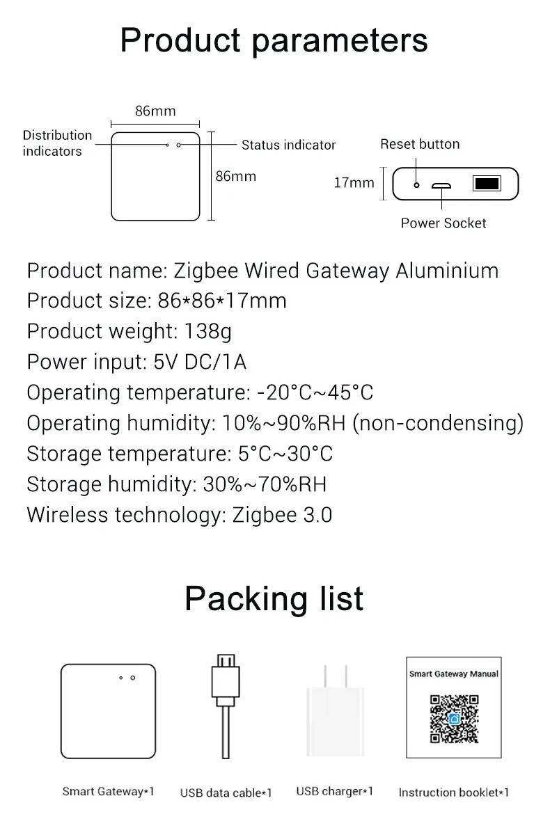 TYSH Multi-Mode Gateway Tuya Zigbee 3.0 Ble Mesh Sem Fio Smart Gateway Hub Para Smart Home Automation Segurança